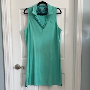 Tommy Bahama Aqua Sleeveless Polo Top